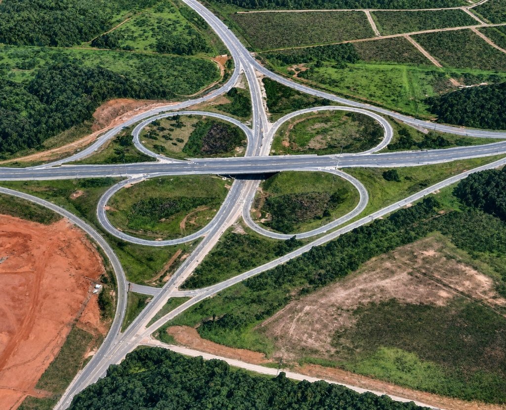 O 1º Trevo de 4 folhas construído em Santa Catarina, Trevo do Distrito Industrial de Joinville, realizado pela WD